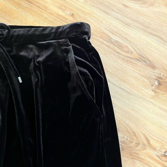 EILEEN FISHER Black Velour Joggers Size Large - Picture 4 of 9